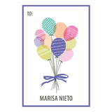 Happy Birthday Balloons Gift Tag