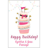 Happy Birthday Big Cake Gift Tag