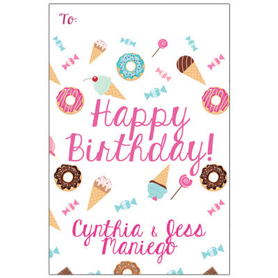 Happy Birthday Pastries Gift Tag