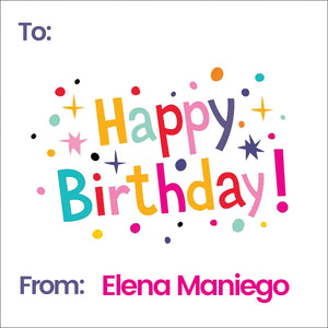 Classic Greeting birthday gift tag