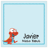 Red Dinosaur Kiddie Gift Tag