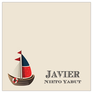 Vintage Sailboat Kiddie Gift Tag