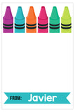 Crayon Box Kiddie Gift Tag