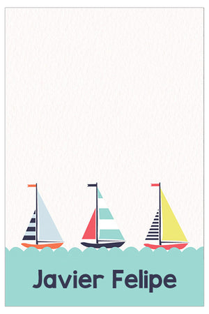 Ocean Sailboats Kiddie Gift Tag