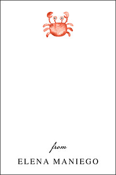 Cute Crab gift tag