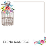 Flowery Bird Cage All Occasion Gift Tag