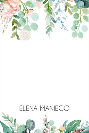 Pastel Green Flowers Gift Tag
