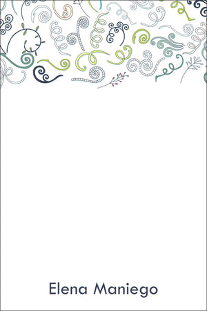 Swirly Blue all occasion gift tag