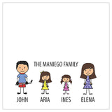 Stick Figure Family Gift Tag / Mini Notecard