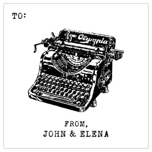 VIntage Typewriter Gift Tag / Mini Notecard