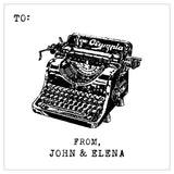 VIntage Typewriter Gift Tag / Mini Notecard