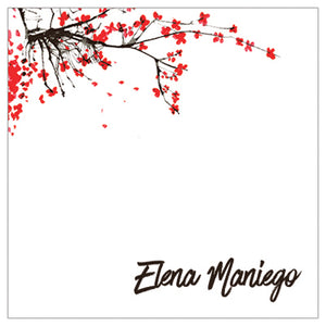 Red Cherry Blossom Gift Tag