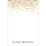 Floral Gold Sparkles Gift Tag