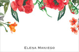 Watercolor Red Flowers Gift Tag