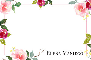 Silk Flowers Gift Tag