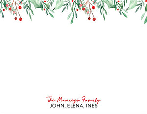 Simple Holly Christmas Gift Tag or Notecard