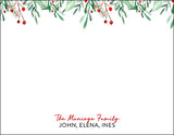 Simple Holly Christmas Gift Tag or Notecard