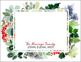 Holiday Bouquet Christmas Gift Tag or Notecard