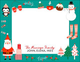 Merry Merry Happy Christmas Gift Tag or Notecard