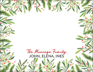 Exquisite Vines Christmas Gift Tag or Notecard