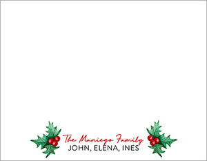 Mistletoe Christmas Gift Tag or Notecard