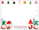 Polite Holiday Gnomes Christmas Gift Tag or Notecard