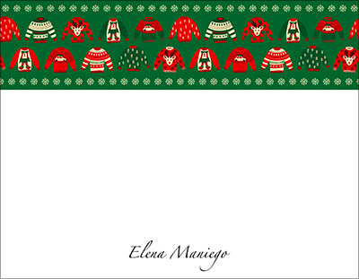 Ugly Sweaters Christmas Gift Tag or Notecard