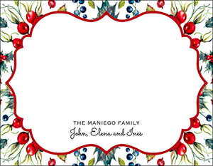Holiday Berries Christmas Gift Tag or Notecard