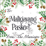 Maligayang Pasko Greens of Christmas Gift Tag