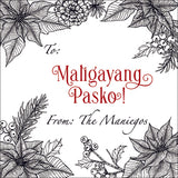 Maligayang Pasko Sketches of Christmas Gift Tag