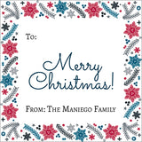 Simple Blues Christmas Gift Tag