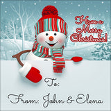 Cutie Snowman Christmas Gift Tag