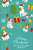 Funky Christmas Dogs Christmas Gift Tag