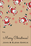 It's Raining Santas Christmas Gift Tag