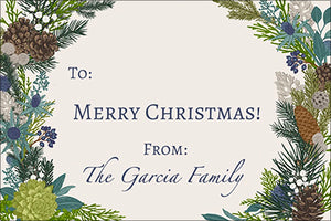 Winter Botanicals Christmas Gift Tag