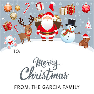 Santa Makes the World Christmas Gift Tag