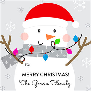 My Happy Snowman Christmas Gift Tag