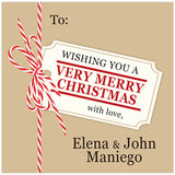 Classic Christmas Holiday GIft Tag