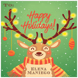 Christmas Reindeer Holiday GIft Tag