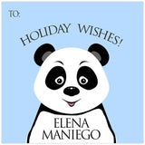 Christmas Panda Holiday GIft Tag