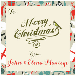 Merry Christmas Holiday GIft Tag