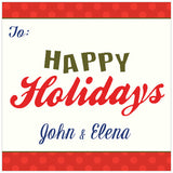 Happy Holidays Holiday GIft Tag
