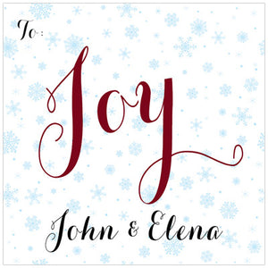 Snowflake Joy Holiday GIft Tag