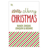 Candy Cane Stripes Holiday Gift Tag