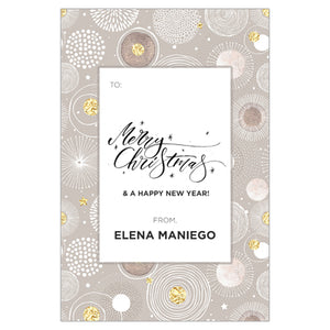 Festive Circles Holiday Gift Tag
