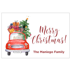 Car with Gifts Christmas Holiday Gift Tag