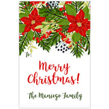 Classic Christmas Flowers Holiday Gift Tag