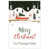 Swanky Christmas Village Holiday Gift Tag