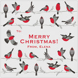 Flock of Christmas Birds Holiday Gift Tag