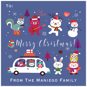 Happy Christmas Friends Holiday Gift Tag